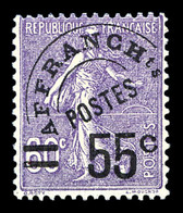 ** N°47, Semeuse, 55c Sur 60c Violet, TB (signé Calves)  Qualité: **  Cote: 350 Euros - 1893-1947