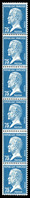 ** N°15, 75c Pasteur, Bande De 6 Verticale. SUP. R.R (certificat)  Qualité: **  Cote: 2500 Euros - Coil Stamps