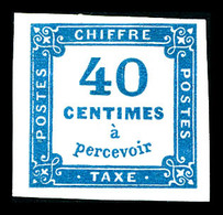 * N°7, 40c Bleu, Frais. TTB (certificat)  Qualité: *  Cote: 600 Euros - 1859-1959 Gebraucht