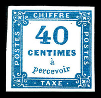 * N°7, 40c Bleu. TTB (certificat)  Qualité: *  Cote: 600 Euros - 1859-1959 Used