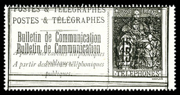 (*) N°23b, 15c Noir, Double Impression. SUP. R. (certificat)  Qualité: (*)  Cote: 600 Euros - Telegraph And Telephone