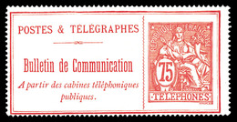 (*) N°28, 75c Rose. TB  Qualité: (*)  Cote: 200 Euros - Telegraph And Telephone