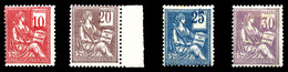 * N°112a/115a, Mouchon, Série Complète Avec Chiffres Déplacés. TTB. R. (certificat)  Qualité: *  Cote: 1595 Euros - Unused Stamps