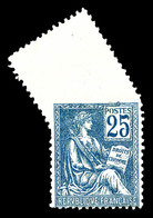 * N°118, 25c Mouchon, Piquage Oblique Par Pliage. TB  Qualité: *  Cote: 435 Euros - Unused Stamps