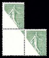 * N°130, 15c Semeuse, Impression Partielle Sur 3 Exemplaires. SUP (signé Calves/certificat)  Qualité: * - Unused Stamps