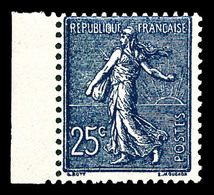 ** N°132b, 25c Bleu Noir Bdf, Très Jolie Nuance, SUP (certificat)  Qualité: **  Cote: 550 Euros - Unused Stamps