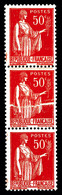 ** N°283, 50c Paix, Impression Sur Raccord En Bande De III. TB  Qualité: ** - Unused Stamps