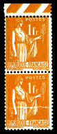 ** N°286, 1F Paix, Impression Sur Raccord En Paire (1ex*). TB  Qualité: ** - Unused Stamps