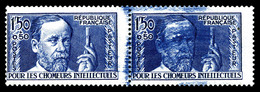 ** N°333, Pasteur 1f50 +50c: Impression Maculée Sur Paire. TTB  Qualité: ** - Unused Stamps