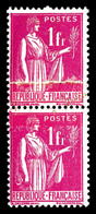 ** N°369, 1f Paix, Impression Sur Raccord En Paire. TB  Qualité: ** - Unused Stamps