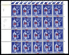 ** N°482, 50c S 90c Paix, Surcharge à Cheval Sur Bd 20 Exemplaires. TB (certificat)  Qualité: ** - Unused Stamps