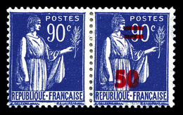 * N°482b, 50c Sur 90c Paix, Sans Surcharge Tenant à Normal. SUP (signé/certificat)  Qualité: *  Cote: 1000 Euros - Unused Stamps