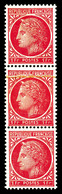 ** N°676, 1f Mazelin, Impression Sur Raccord En Bde De 3. TB  Qualité: ** - Unused Stamps