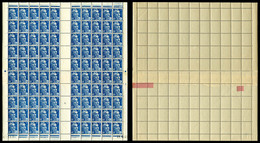 ** N°719B, 5F Gandon, Impression Sur Raccord Avec Sonnettes Sur Feuille Complète De 100 Exemplaires Datée Du 22.10.47. S - Unused Stamps