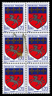 ** N°1510, 20c St Lô, Exemplaire Avec Maculage 'OR' Tenant à Normaux. TTB (signé Calves)  Qualité: ** - Unused Stamps