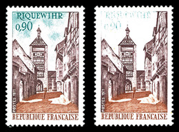 ** N°1685a, Riquewihr, Ciel Blanc, Légende Et Faciale Effacées. SUP (signé Calves)  Qualité: **  Cote: 475 Euros - Unused Stamps