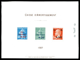 (*) N°246/48, Série Caisse D'amortissement De 1927 En épreuve Collective. TB (certificat)  Qualité: (*)  Cote: 1100 Euro - Luxusentwürfe