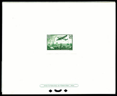 (*) N°14, 50f Vert-jaune, épreuve De Luxe Papier Jaunâtre Avec Mention 'Atelier De Fabrication Des Timbres Poste' En Par - Luxusentwürfe