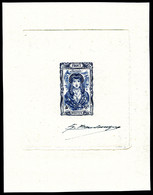 (*) N°598, Non émis 1943, Coiffe Régionale De SAVOIE, épreuve D'artiste En Bleu Signée Barlangue. R.R. SUP (certificat)  - Künstlerentwürfe