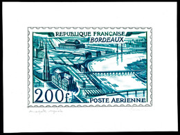 (*) N°25, 200F Bordeaux, Maquette Originale Signée Decaris. UNIQUE. SUPERBE (certificat)  Qualité: (*) - Künstlerentwürfe