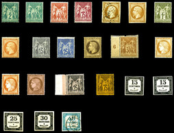 NO 1849/1900, POSTE Et TAXE: Collection Composée En Majorité De Timbres Neuf De Qualités Variable Presentés En Classeur, - Sammlungen
