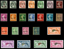 * ANDORRE N°1/23, Première Série Surchargée Andorre. TB (certificat)  Qualité: *  Cote: 1375 Euros - Unused Stamps