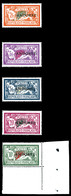 ** ANDORRE N°19/23, Merson Surchargés, Les 5 Valeurs SUP (certificat)  Qualité: **  Cote: 2077 Euros - Unused Stamps