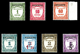 ** ANDORRE Taxe, N°9/15, Série De 1931. TB  Qualité: **  Cote: 1335 Euros - Unused Stamps