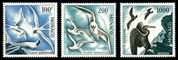 ** MONACO PA, N°66/68, Série Oiseaux De Mer De 1957, Les 3 Valeurs TB (certificat)  Qualité: **  Cote: 651 Euros - Aéreo