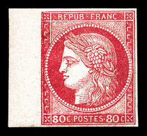 * COLONIES GENERALES N°21, 80c Rose Bord De Feuille, Frais, SUP (certificat)  Qualité: *  Cote: 700 Euros - Águila Imperial