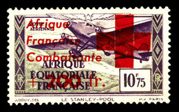 * AFRIQUE EQUATORIALE PA, N°29, +200 Fr Sur 10f 75, TB  Qualité: *  Cote: 230 Euros - Unused Stamps