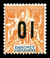 * DAHOMEY N°39a, 10 S 40c Rouge-orange, Surcharge Renversée. TTB (signé Calves)  Qualité: *  Cote: 380 Euros - Ungebraucht