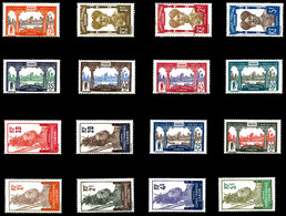 * GABON N°33/48, Série De 1910, Les 16 Valeurs SUP. R. (certificat)  Qualité: *  Cote: 1150 Euros - Unused Stamps