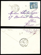 O GUADELOUPE N°19, 15c Bleu Obl Sur Lettre Càd De Correspondance D'armée St-Claude Du 29 Dec 1892. SUPERBE. R.R. (certif - Ungebraucht
