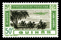 ** GUINEE PA, N°17, 50F Vert-jaune Et Brun-olive, Centre Doublé. SUP (certificat)  Qualité: **  Cote: 550 Euros - Ungebraucht