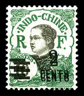 * INDOCHINE N°118a, 2c Sur 10c Vert: Double Surcharge. TTB  Qualité: *  Cote: 180 Euros - Unused Stamps