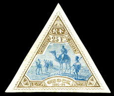 * OBOCK N°63, 25f Bistre Et Bleu. SUP (certificat)  Qualité: *  Cote: 1000 Euros - Unused Stamps