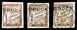 O OBOCK Taxe, N°16/18, Les 3 Valeurs SUP (signé Calves/certificat)  Qualité: O  Cote: 1195 Euros - Unused Stamps