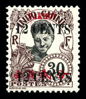 ** PAKHOI N°59a, 12c Sur 30c Brun-lilas: Double Surcharge. SUP (signé Margues/certificat)  Qualité: **  Cote: 325 Euros - Unused Stamps