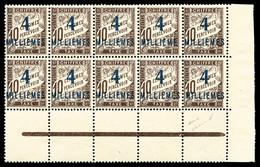 ** PORT SAID Taxe, N°6b, 4m Sur 10c: MILLIEME Sans 'S' Et MILLIEMES Sans Accent Grave Sur Premier 'E' Tenant à Normaux D - Unused Stamps