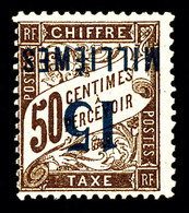 * PORT SAID Taxe, N°8a, 15m Sur 50c Lilas, Surcharge Renversée. TB (signé Scheller)  Qualité: *  Cote: 180 Euros - Unused Stamps