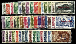 * REUNION N°187/232, Série Complète De 1943, Les 46 Valeurs TB  Qualité: *  Cote: 205 Euros - Unused Stamps