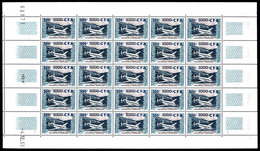 ** REUNION PA, N°55, 500F Sur 1000F Provence En Feuille Complète De 25 Exemplaires, TTB  Qualité: **  Cote: 1150 Euros - Unused Stamps