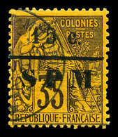 O SAINT PIERRE ET MIQUELON N°15, 15c Sur 35c Violet Noir Sur Jaune. SUP. R. (signé Brun/certificat)  Qualité: O  Cote: 1 - Used Stamps