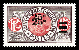 * SAINT PIERRE ET MIQUELON N°118a, 25c Sur 15c: Double Surcharge. TB  Qualité: *  Cote: 250 Euros - Used Stamps