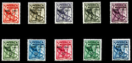 ** SAINT PIERRE ET MIQUELON Taxe, N°42/51, Série Surchargée 'NOEL 1941 FNFL', SUP (certificat)  Qualité: **  Cote: 840 E - Gebraucht