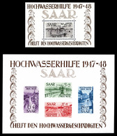 ** SARRE Blocs Et Feuillets, N°1/2, Les 2 Blocs SUP (certificat)  Qualité: **  Cote: 1500 Euros - Unused Stamps