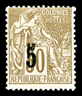 * SENEGAL N°2a, 5 Sur 30c Brun, TTB (signé Brun/certificat)  Qualité: *  Cote: 550 Euros - Used Stamps