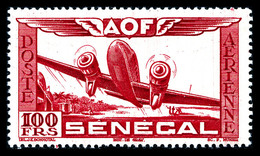 ** SENEGAL PA, N°30a, 100F Rouge Et Carmin: Centre Omis, Fraîcheur Postale, SUP (certificat)  Qualité: **  Cote: 1200 Eu - Used Stamps