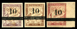 * SENEGAL Taxe, N°1/3, Série De 1903, Les 3 Valeurs TB (certificat)  Qualité: *  Cote: 800 Euros - Gebraucht